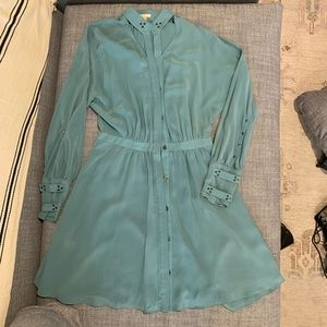 Leifsdottir Silk Button-Up Dress